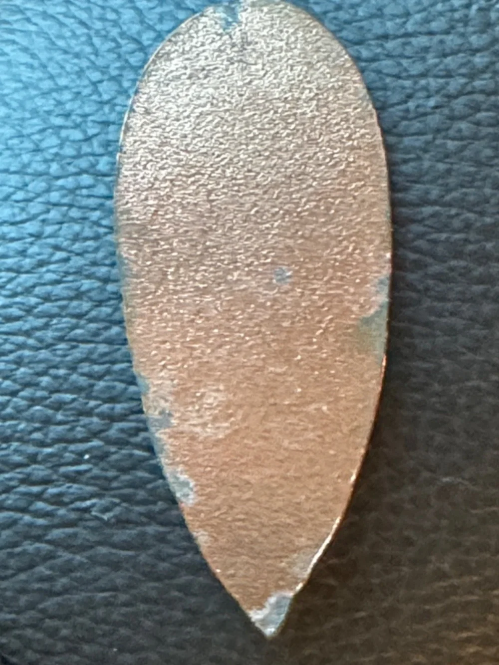 Leaf Enamel Pendant Gold Tone Green Pink Geometric Botanical - Picture 4 of 4